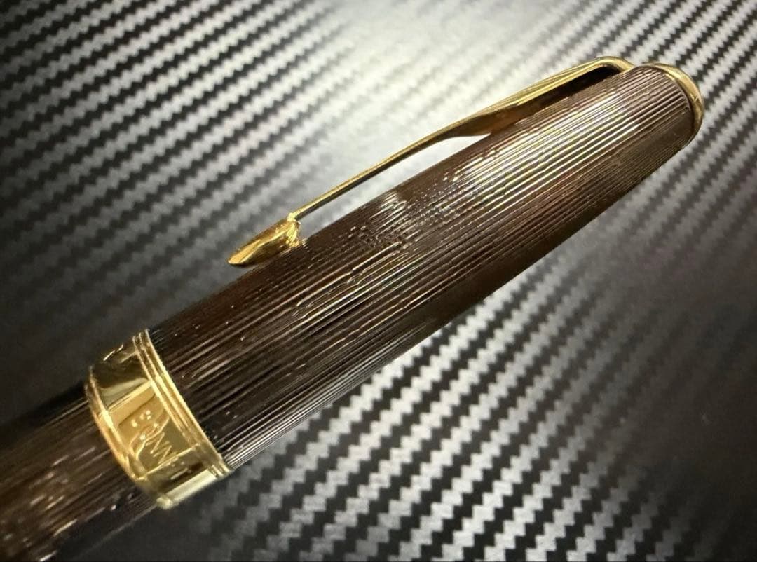 未使用に近い パーカー ソネット プレミアムチョコレート F 細字 万年筆