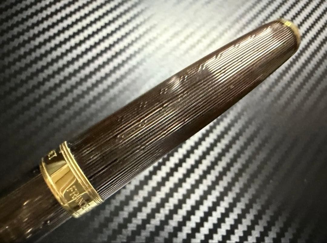 未使用に近い パーカー ソネット プレミアムチョコレート F 細字 万年筆