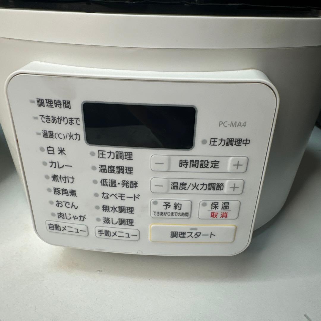 （使用頻度超少なめ美品）IRIS OHYAMA 電気圧力鍋 PC-MA4-W