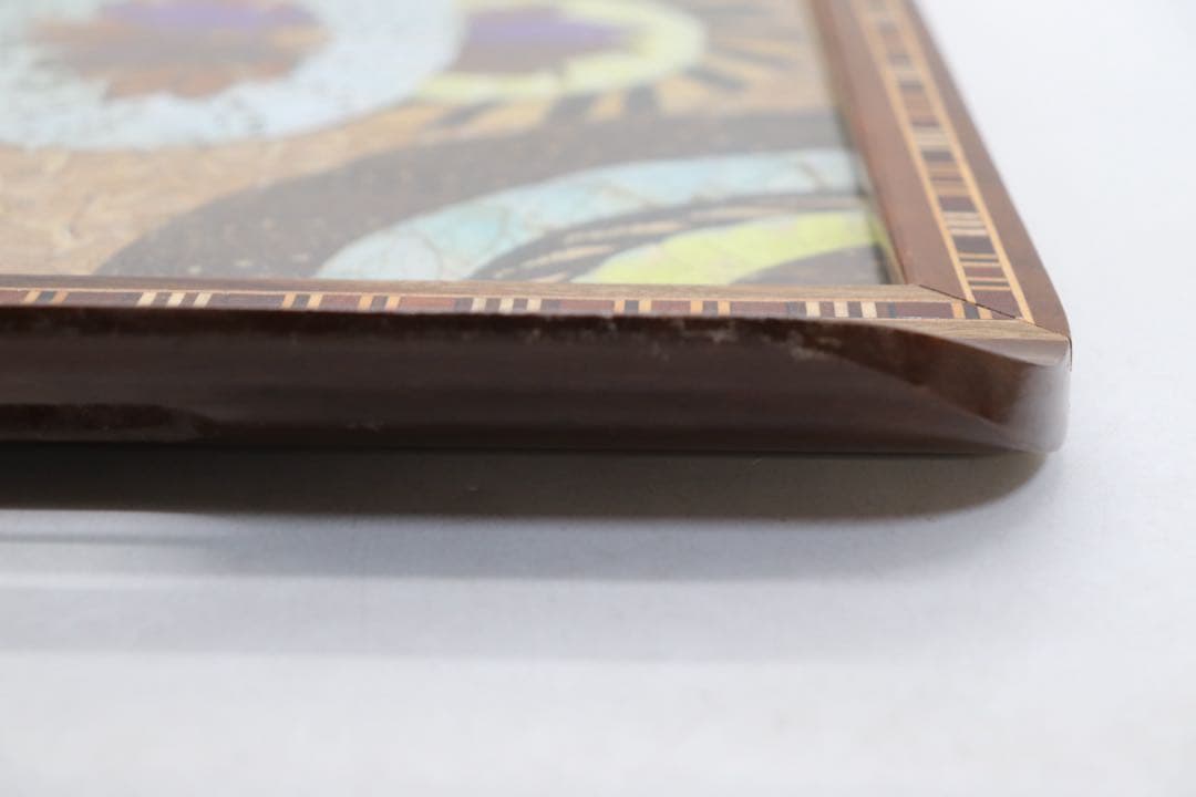 レトロ　モルフォで作った両手盆　茶盆　送料込み260302