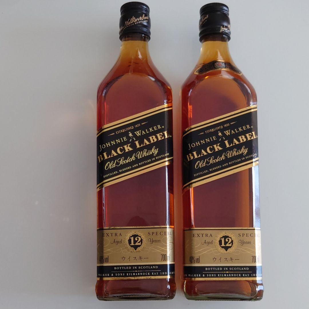 古酒　BLACK LABEL　ジョニーウォーカー 2本　ウイスキー　ヘネシー