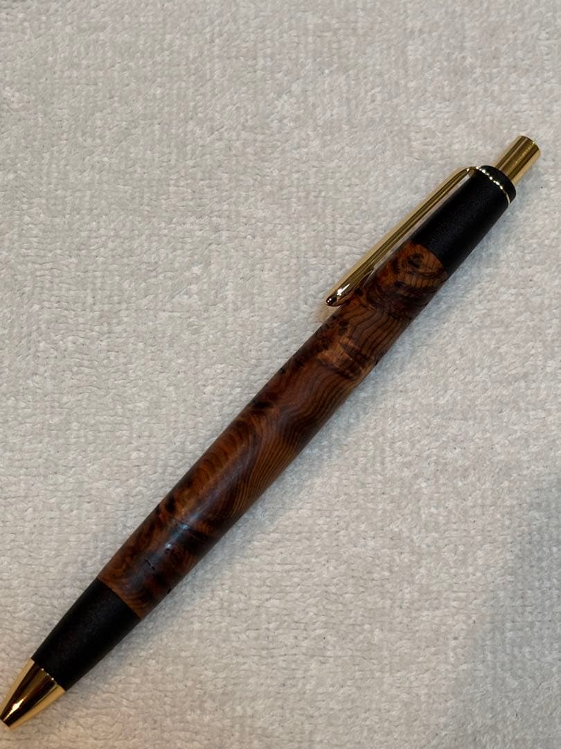 屋久杉 工房 京 特上泡瘤 油木 無垢 木軸 シャープペンシル 現地購入品