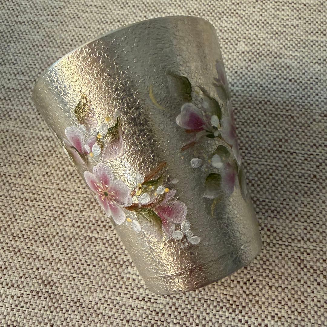 薩摩錫器工芸館　タンブラー　桜　ペア
