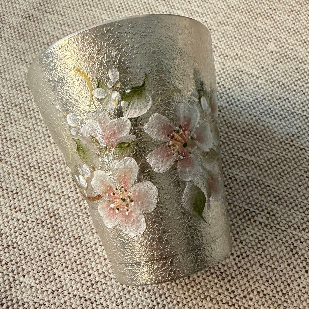 薩摩錫器工芸館　タンブラー　桜　ペア
