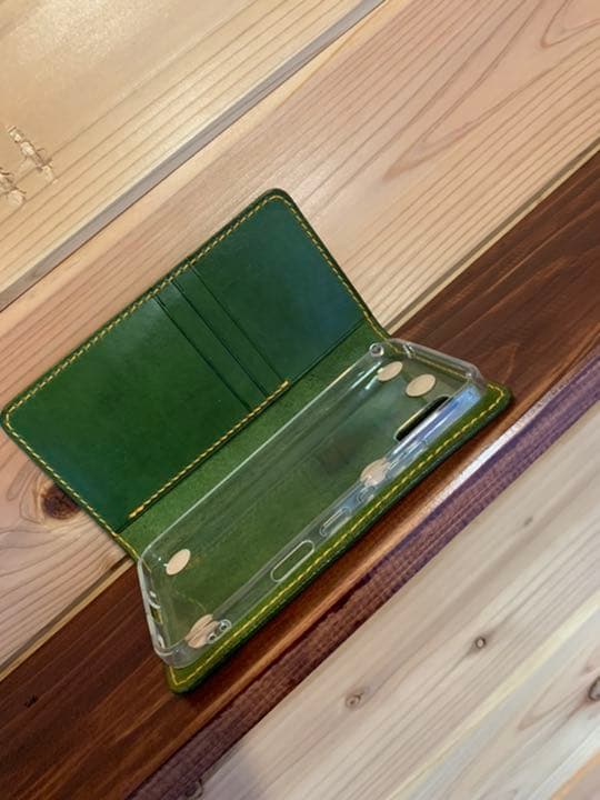 【オーダーメイド】スマホケース　姫路レザー　手縫い　キャンモア