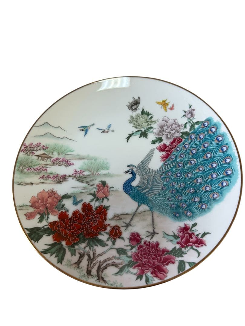 美品　フランクリンポーセリン　 花鳥節氣圖　絵皿コレクション 春分　2枚セット