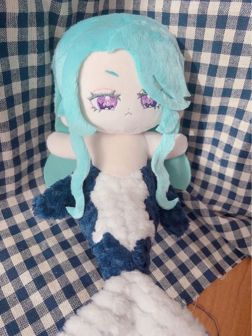 自作ぬい シャチの人魚 20cm
