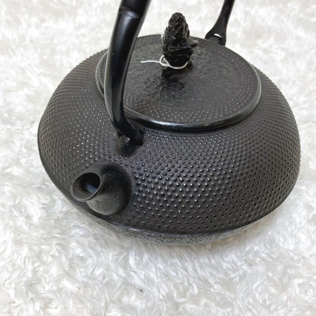 未使用 岩鋳 南部鉄器 14型平六アラレ 鉄瓶 14L