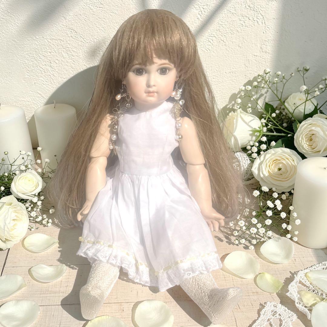ビスクドール ピエール ジュモー 作家様 綺麗 ドレス ボネ カメオ ティアラ
