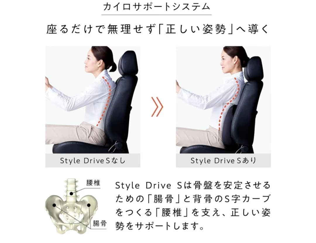 Style Drive S ブラック 車用クッション