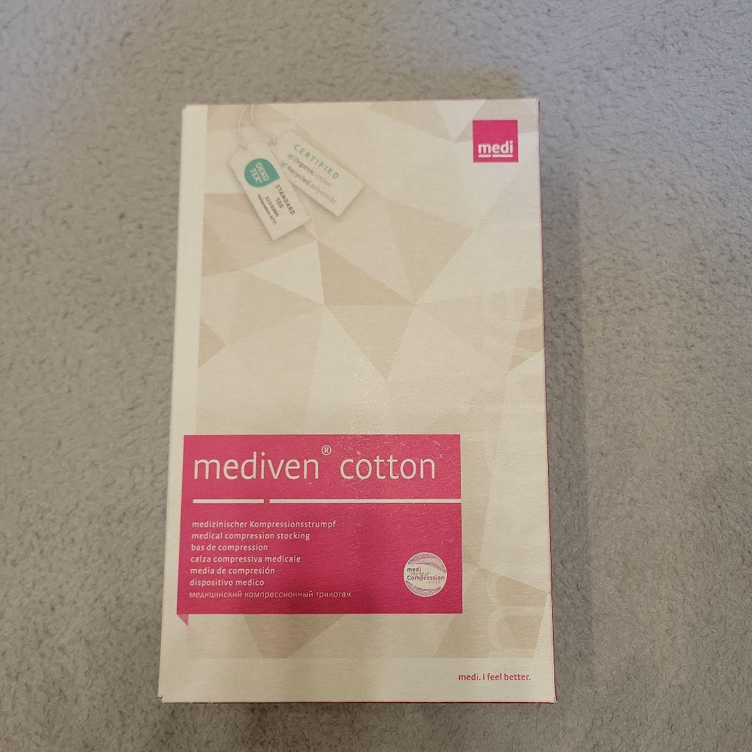 mediven cotton コットン 着圧レギンス Mサイズ 黒　つま先なし