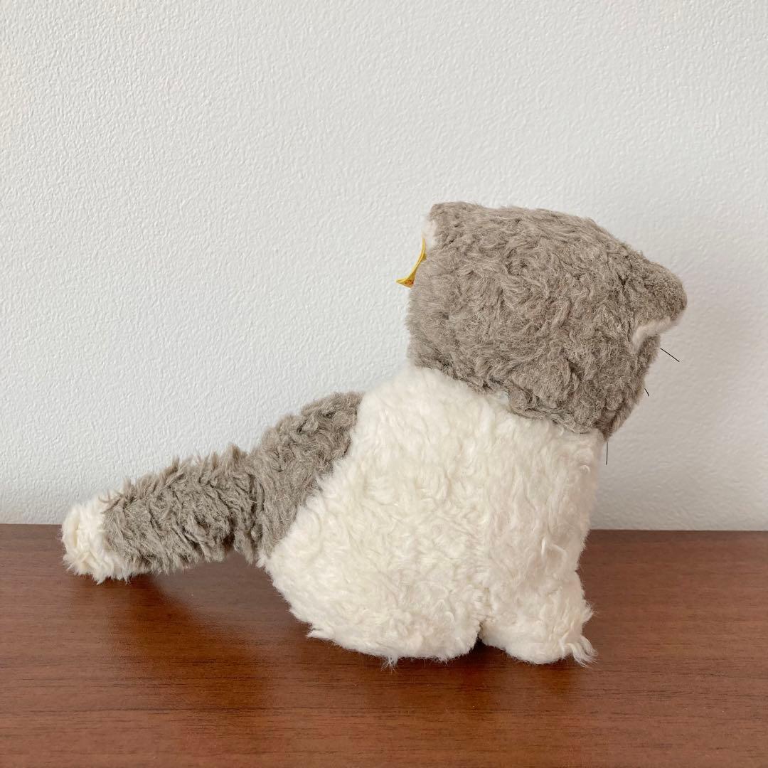 オールドシュタイフ　ハチワレ　猫　ネコ　ぬいぐるみ　ドイツ　ヴィンテージ