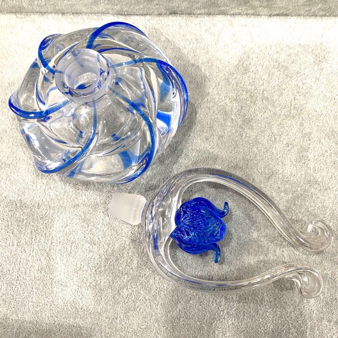 【ボトル瓶】ガラス　香水　ボトル　瓶　クリアガラス　ブルー