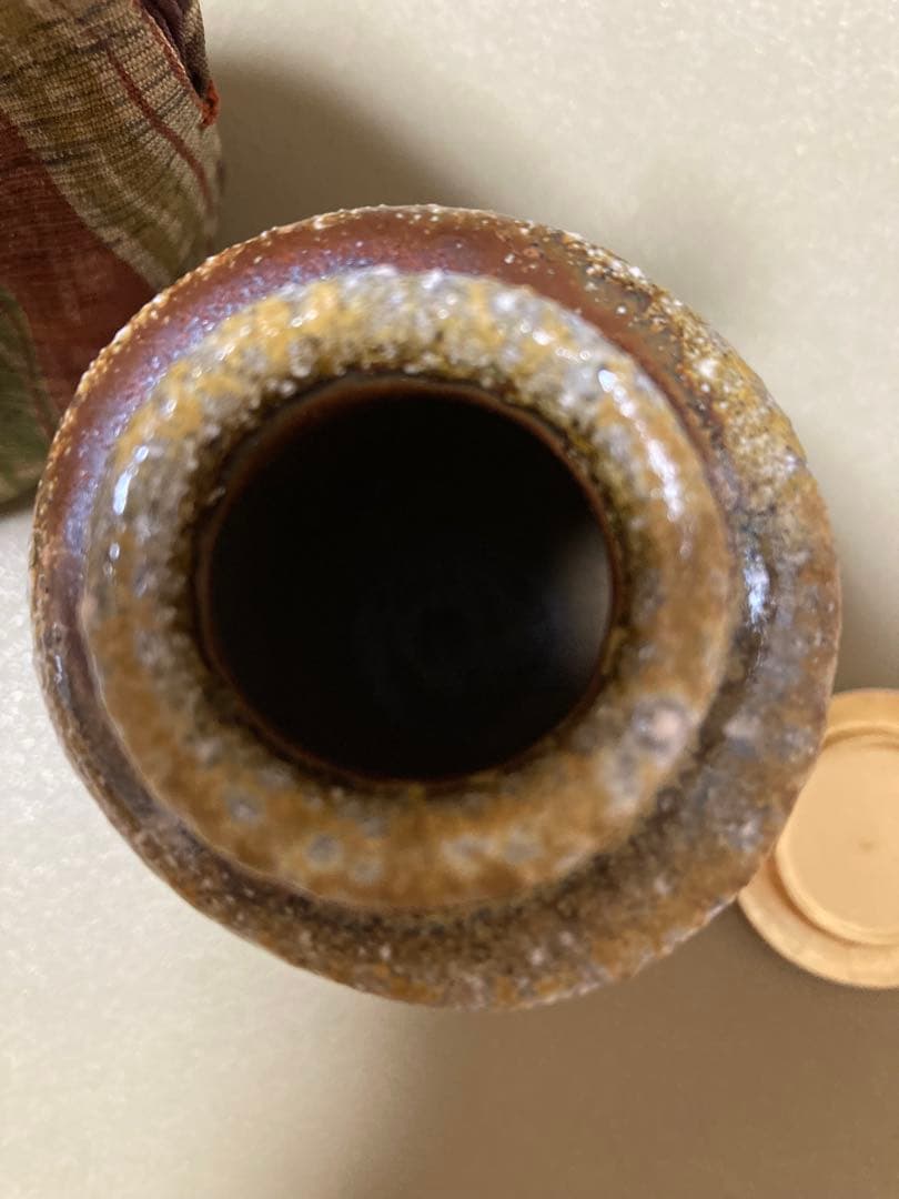 茶入れ 陶器製 巾着袋付き