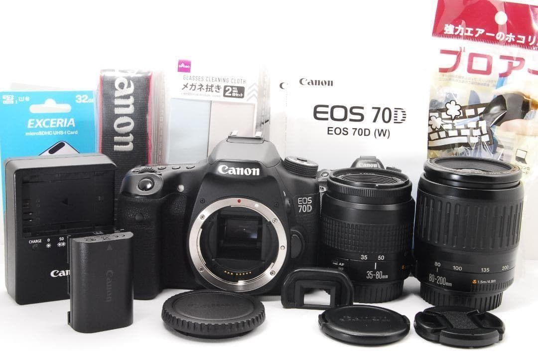 ✨ Canon EOS 70D 一眼レフ スマホ転送 望遠レンズセット キヤノン