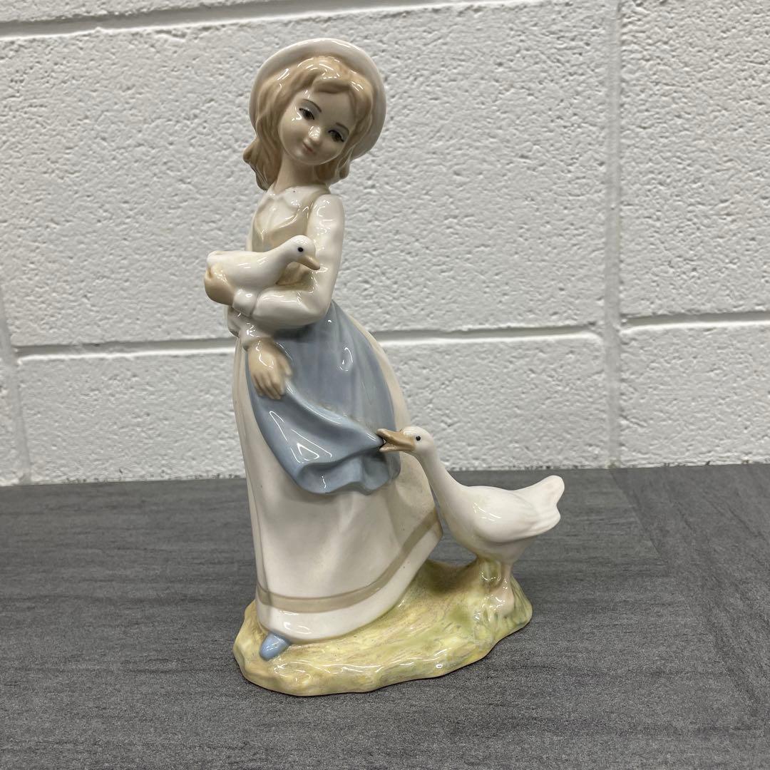 【美品】Lladro 少女とアヒルとガチョウ