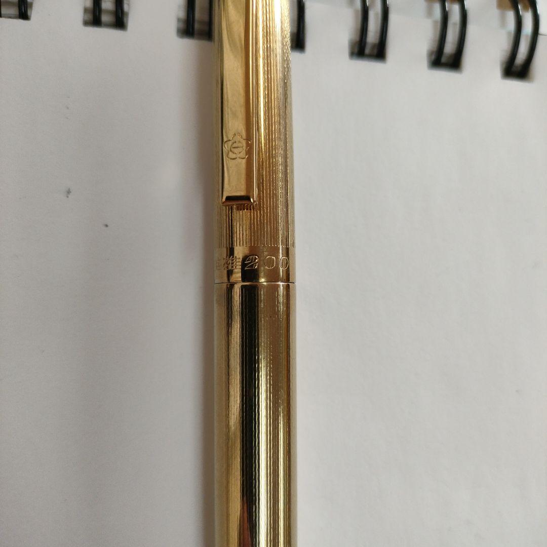 ゴールド 万年筆金 k14#200 ストライプデザイン中国有名金笔HERO
