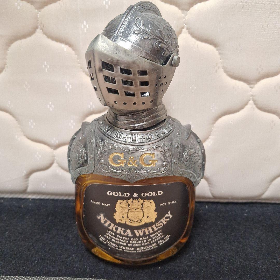 希少 未開栓ニッカウイスキー　gold&gold　騎士　レトロ　古酒