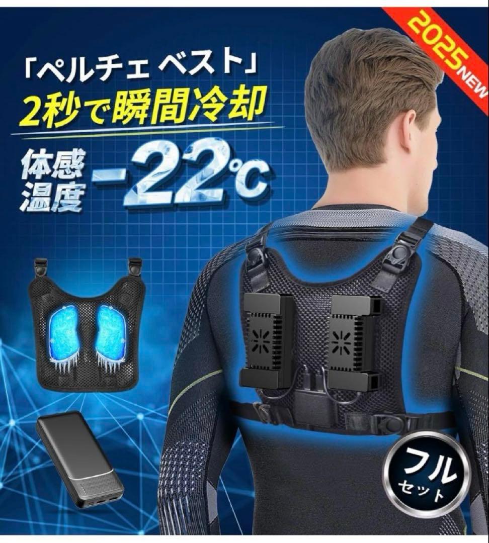冷却服 ペルチェ素子式 バッテリーセット 10000mAh大容量