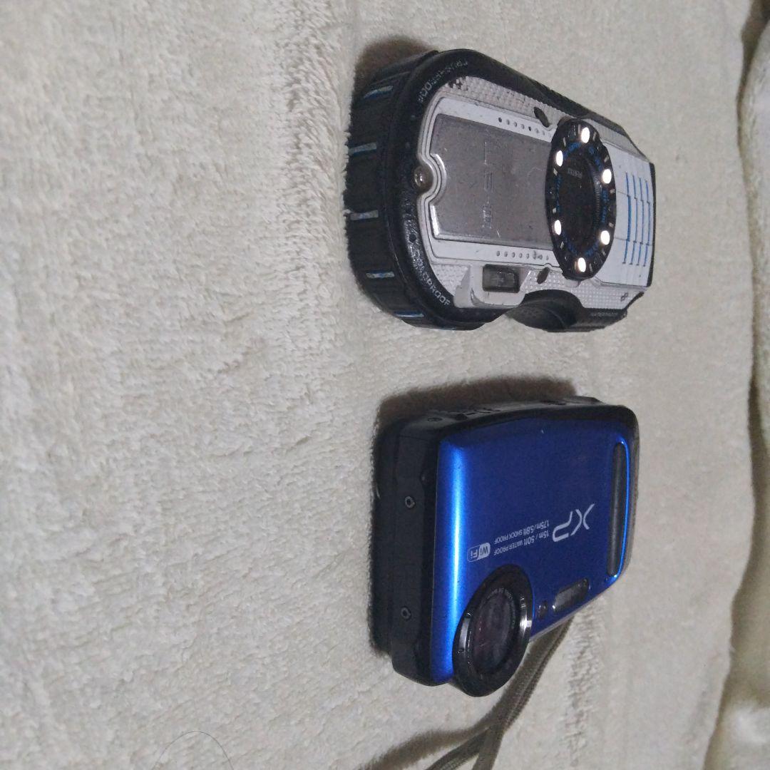 ♥️スマホ転送★動作品２台♥️ペンタックスwg-3 白★富士フイルムxp120青