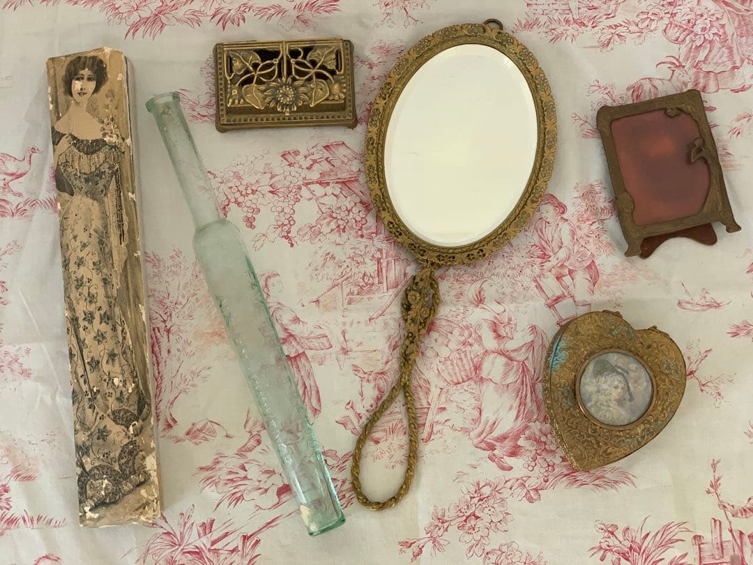 フランス　蚤の市　手鏡　ブロカント