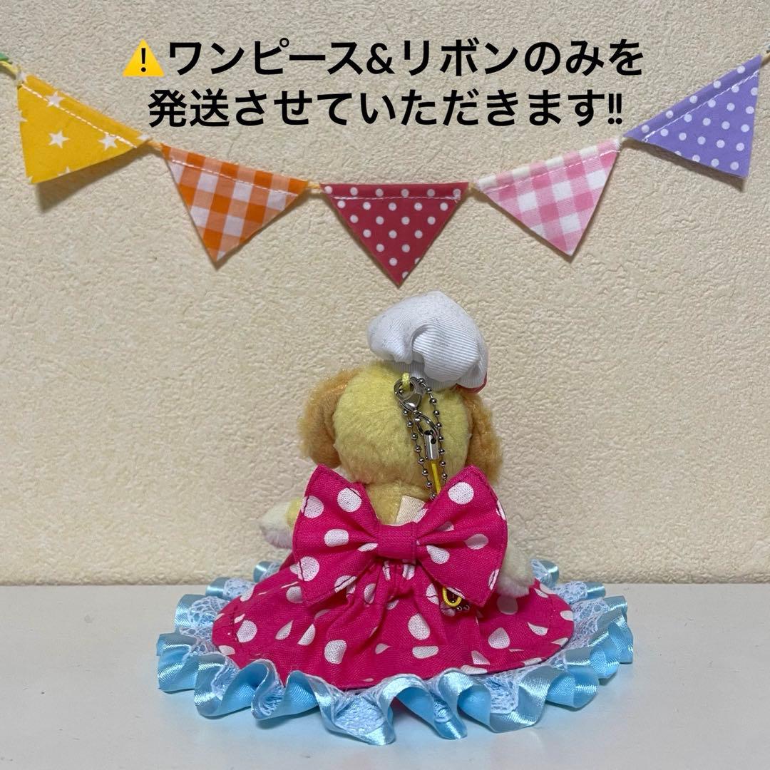 ハンドメイド★サテンレース♡ドットワンピース★ぬいば♡ストラップ用。パルパルーザ