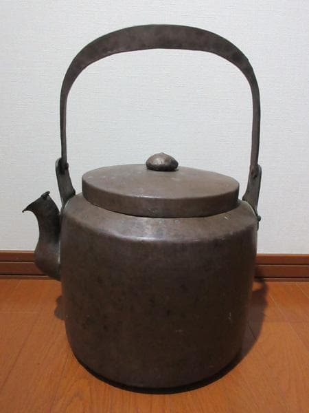 昭和レトロ古い特大銅製やかんヤカンケトルアンティークヴィンテージ骨董品工芸品希少