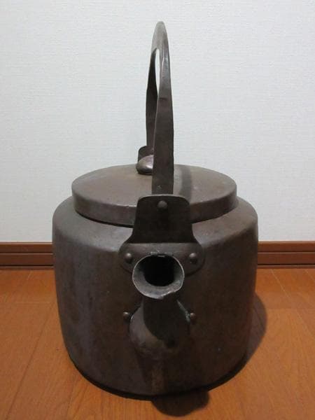 昭和レトロ古い特大銅製やかんヤカンケトルアンティークヴィンテージ骨董品工芸品希少