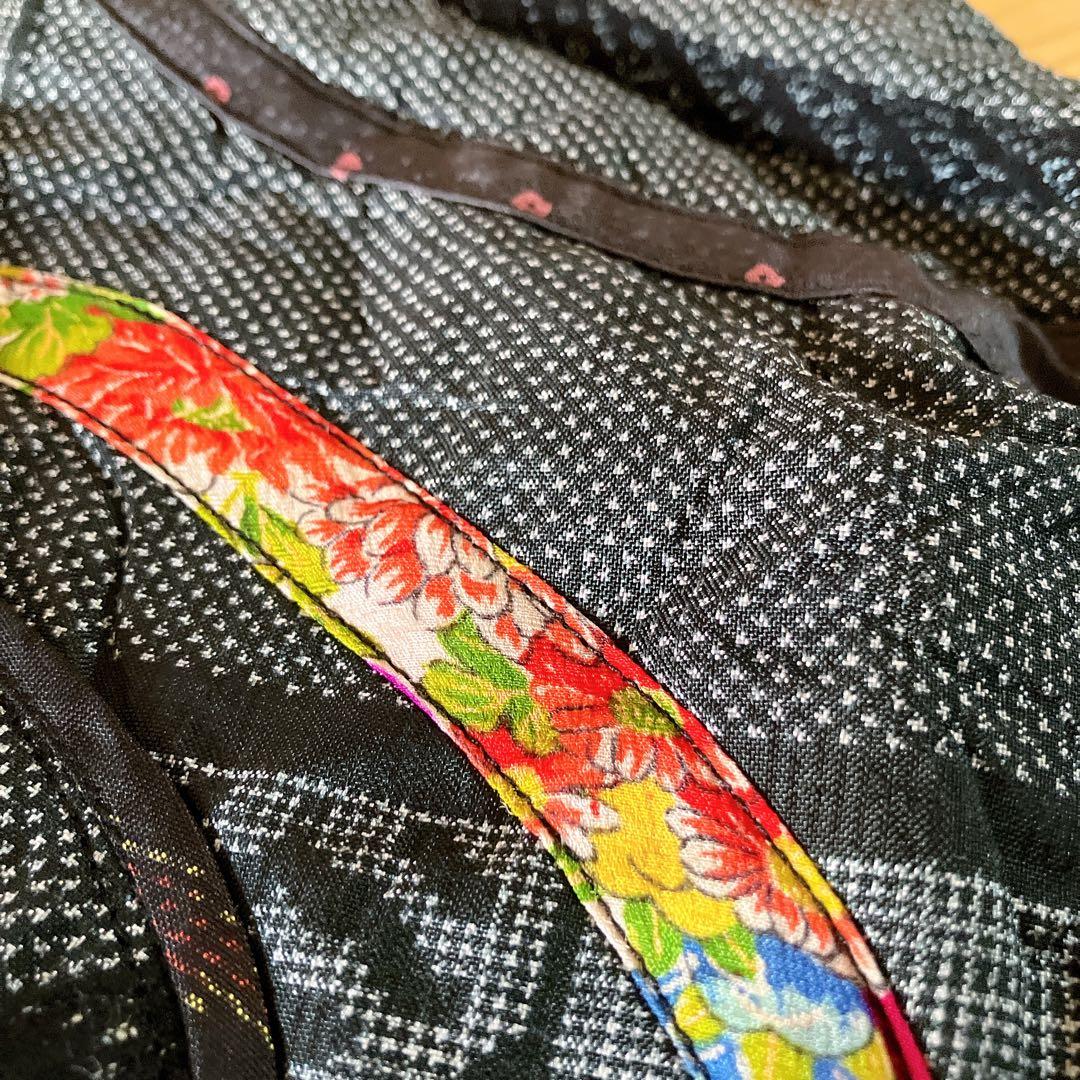 【高級】ショルダーバッグ　古布リメイク　藍染　パッチワーク　一点物　着物リメイク