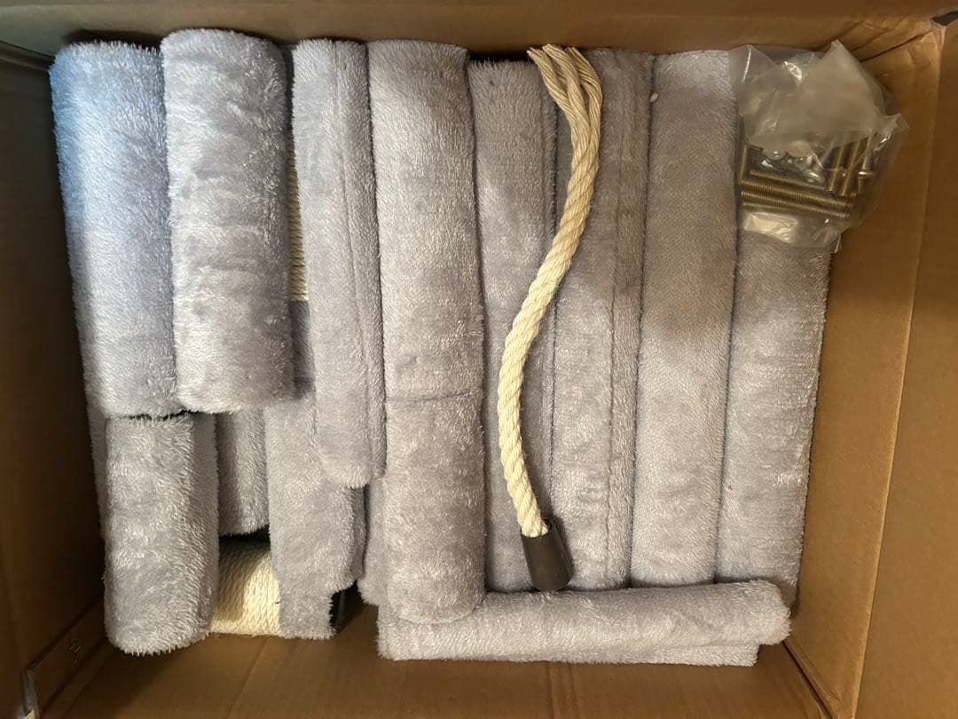 キャットタワー スリム 据え置き ハンモック キャットハウス 大型猫用