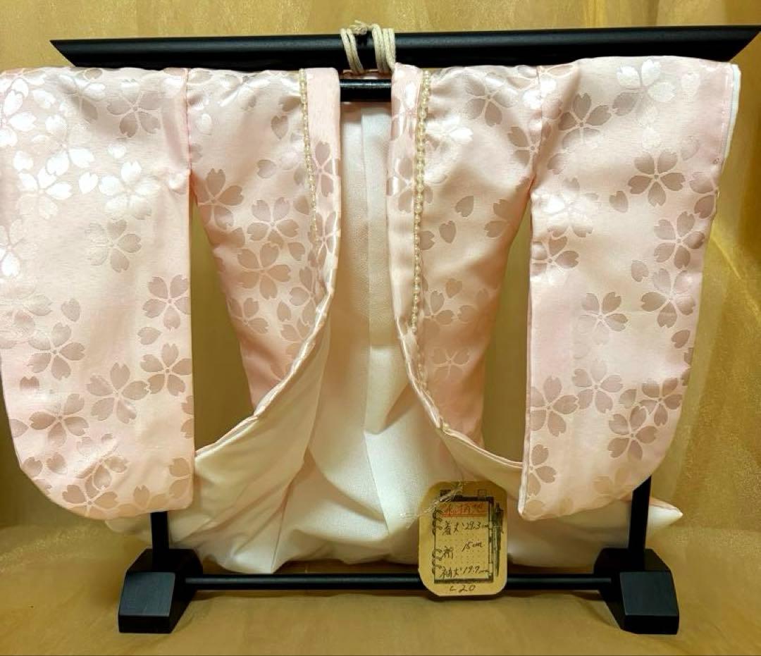 薄ピンク和柄ミニ和装（ミニ着物）