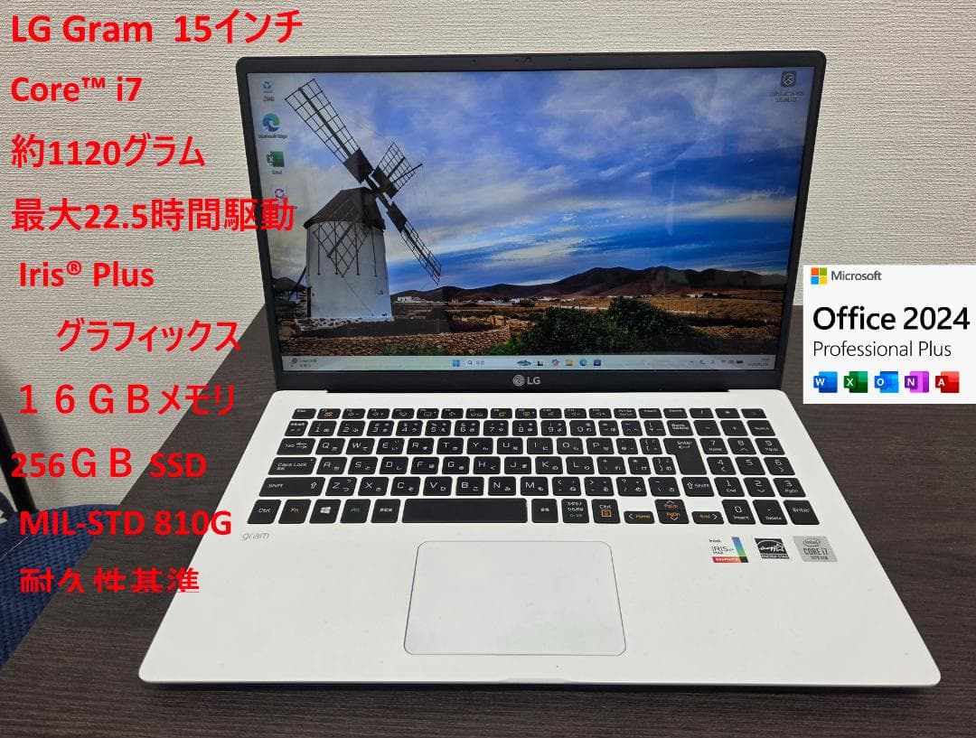 10世代) LG gram i7 / 16Gb / 256GB / office