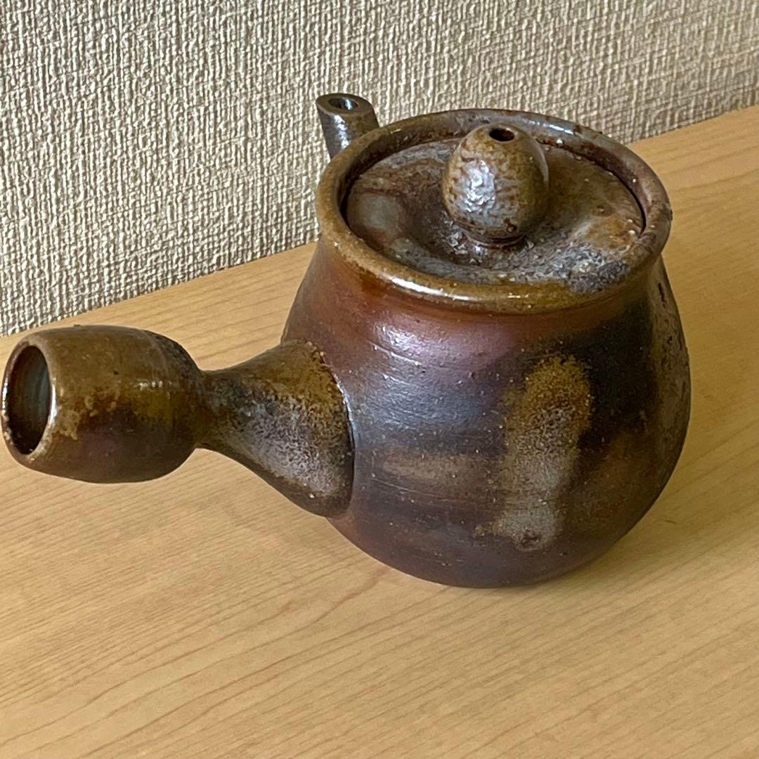 備前焼　見附文雄作　急須　湯呑2個　茶器