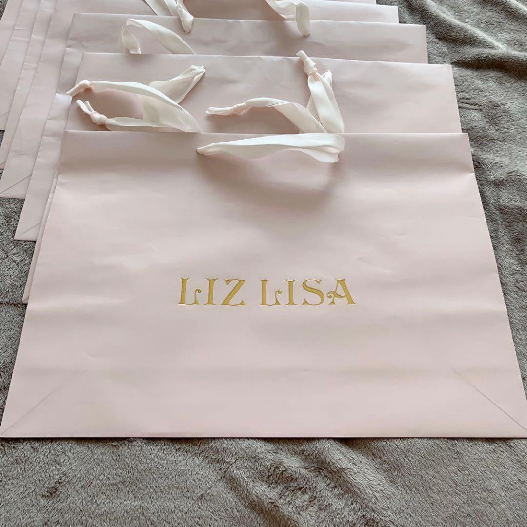 LIZLISA リズリサ ショッパー ショップ袋 紙袋 ピンク 10枚