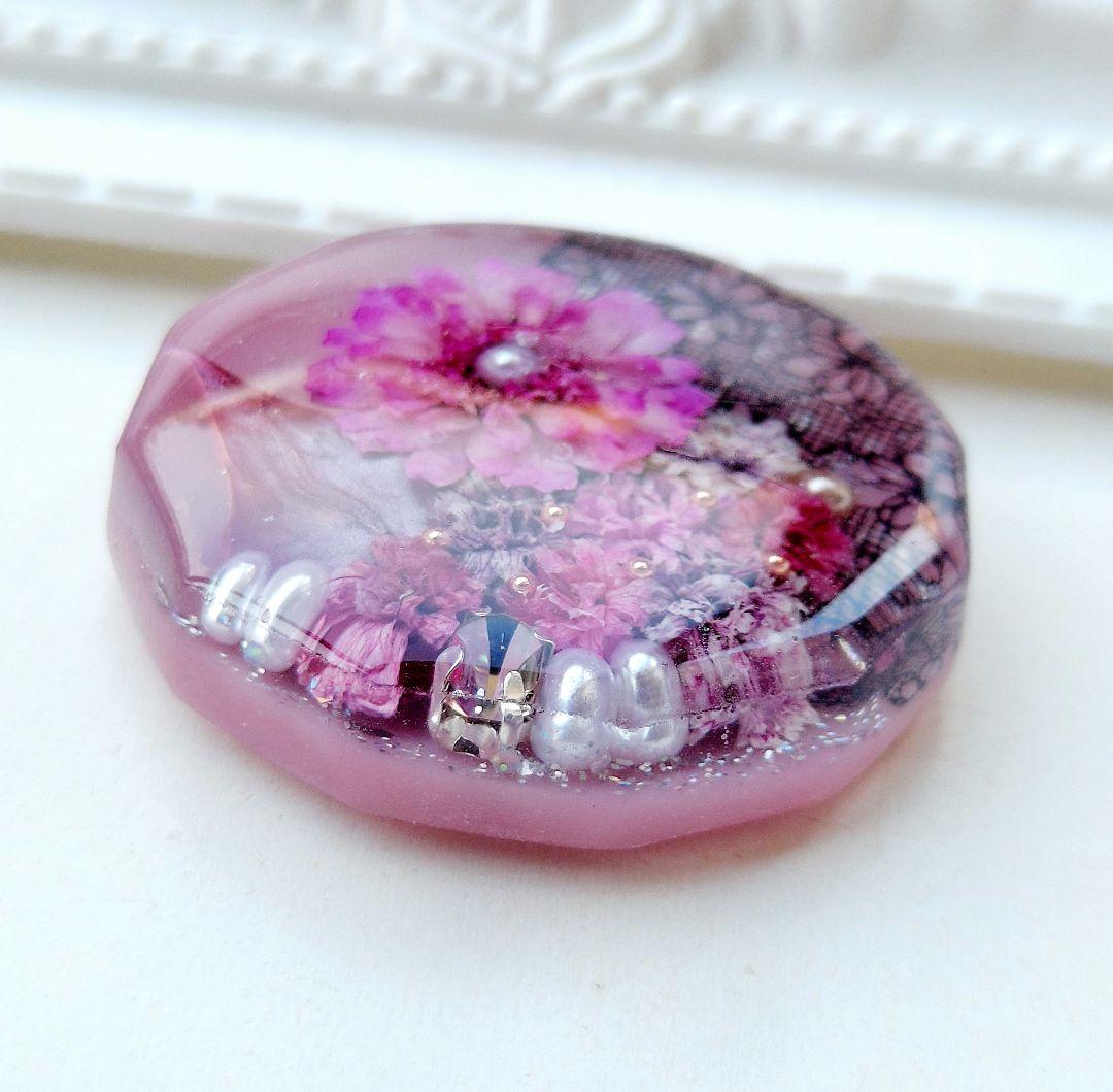 【1274】レジン　マトリカリア　ヘアゴム　ポニーフック　ブロ―チ　ハンドメイド