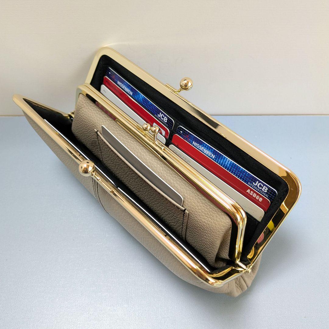 親子がま口お財布　ハンドメイド　本革