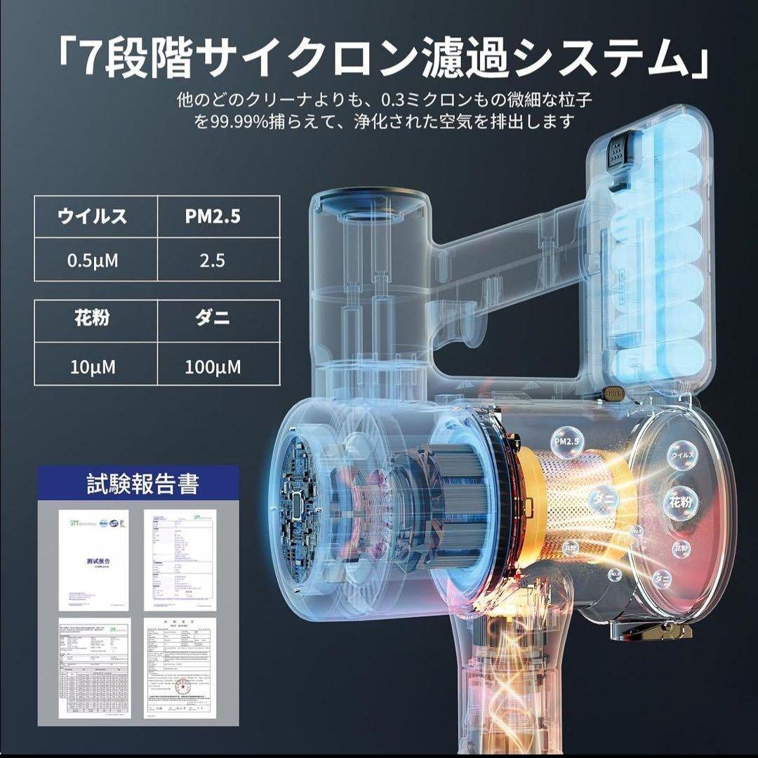 最新 掃除機 自立式コードレス業界注目自動式吸引力AI70Kpa定価39980円