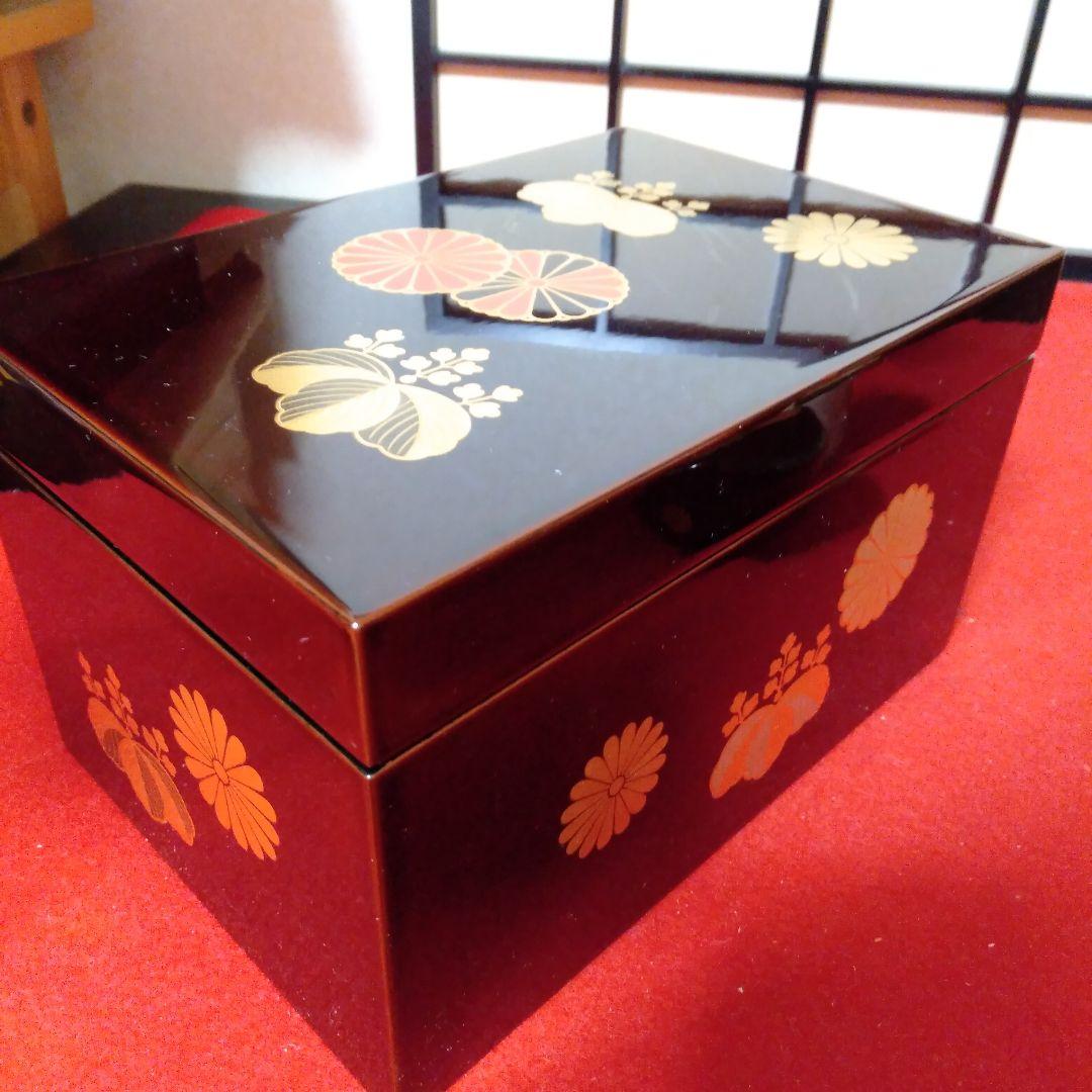 高台寺蒔絵　溜塗利休茶箱　美品
