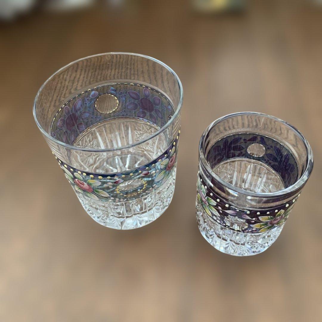 ドレスデンクリスタル⭐️花柄クリスタルグラス⭐️未使用