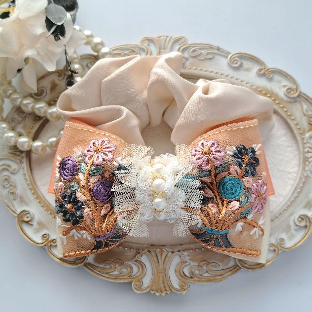 紅茶様お取引中⭐3430⭐❣️大人可愛い華やかアクセ❣️オリジナル✴インド刺繍