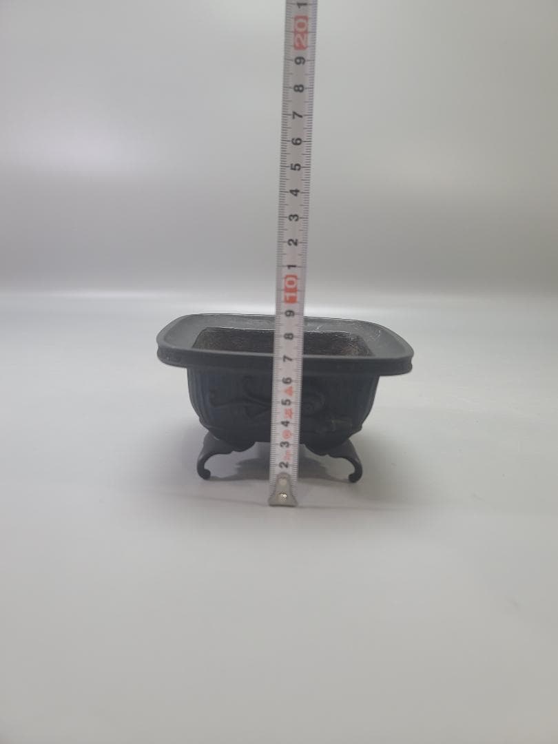 古銅 四方 筆洗 在銘 時代物 DT639