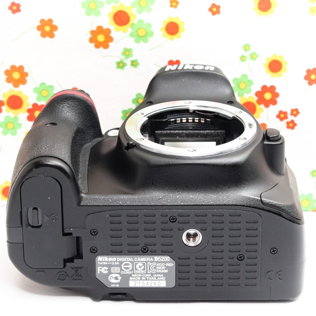 ニコン Nikon D5200☆高画質一眼レフ☆スマホ転送可☆動画撮影可！