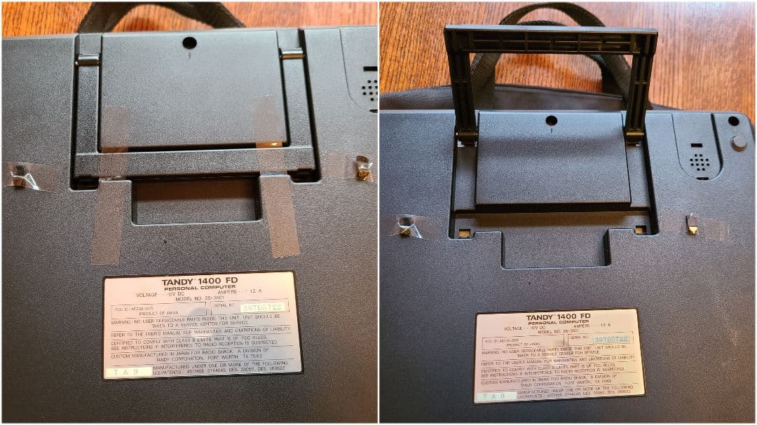 作動確認！　USA購入 ビンテージパソコン Tandy 1400 FD&ケース