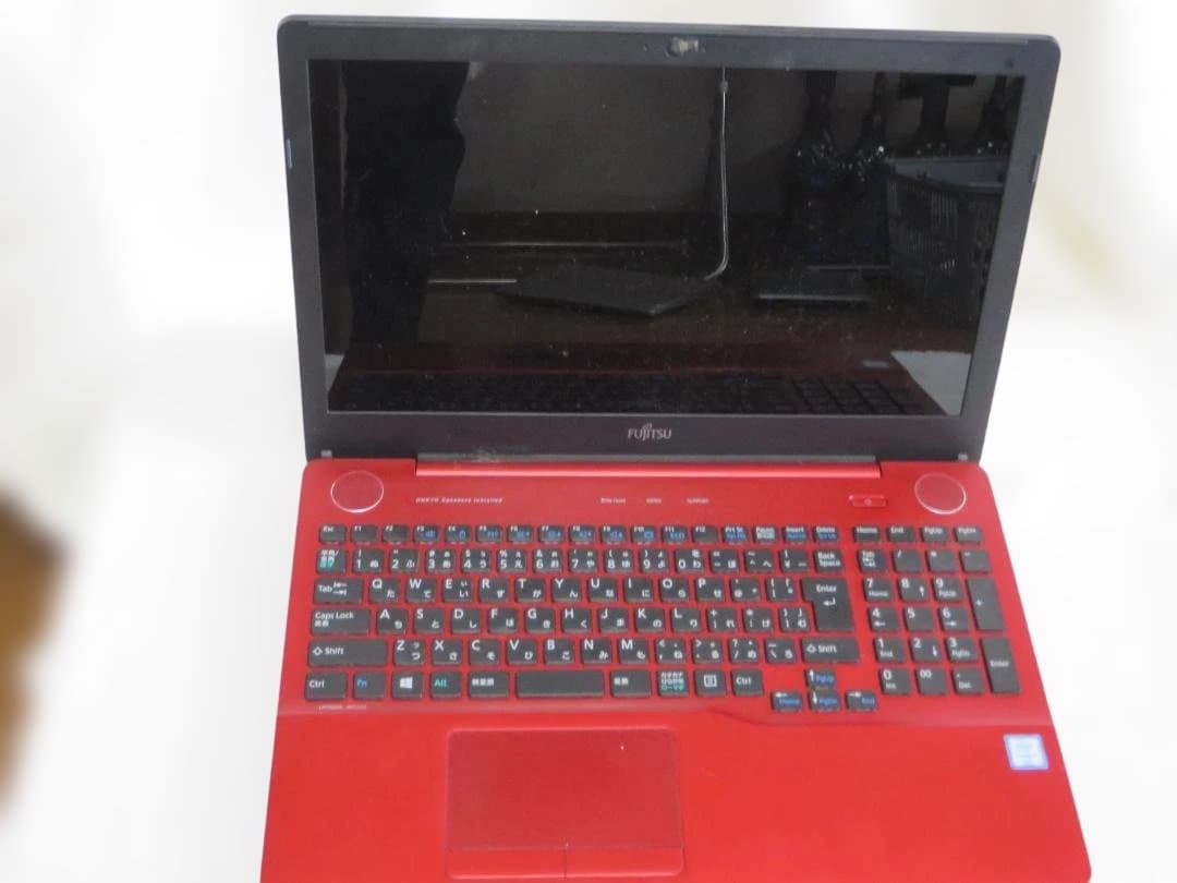 富士通 ノートPC 赤色 日本語キーボード