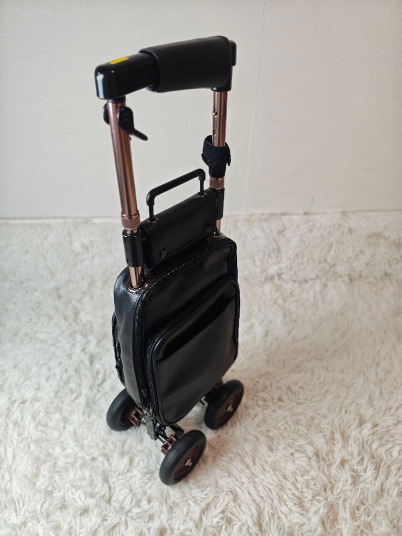 【ほぼ未使用】 キャリーステッキライト168 シルバーカー 黒　定価27280円