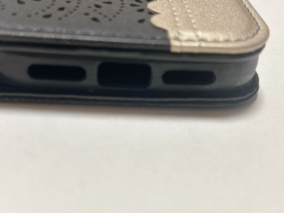 iPhone 14Proケース 手帳型 MagSafe対応 ブラック