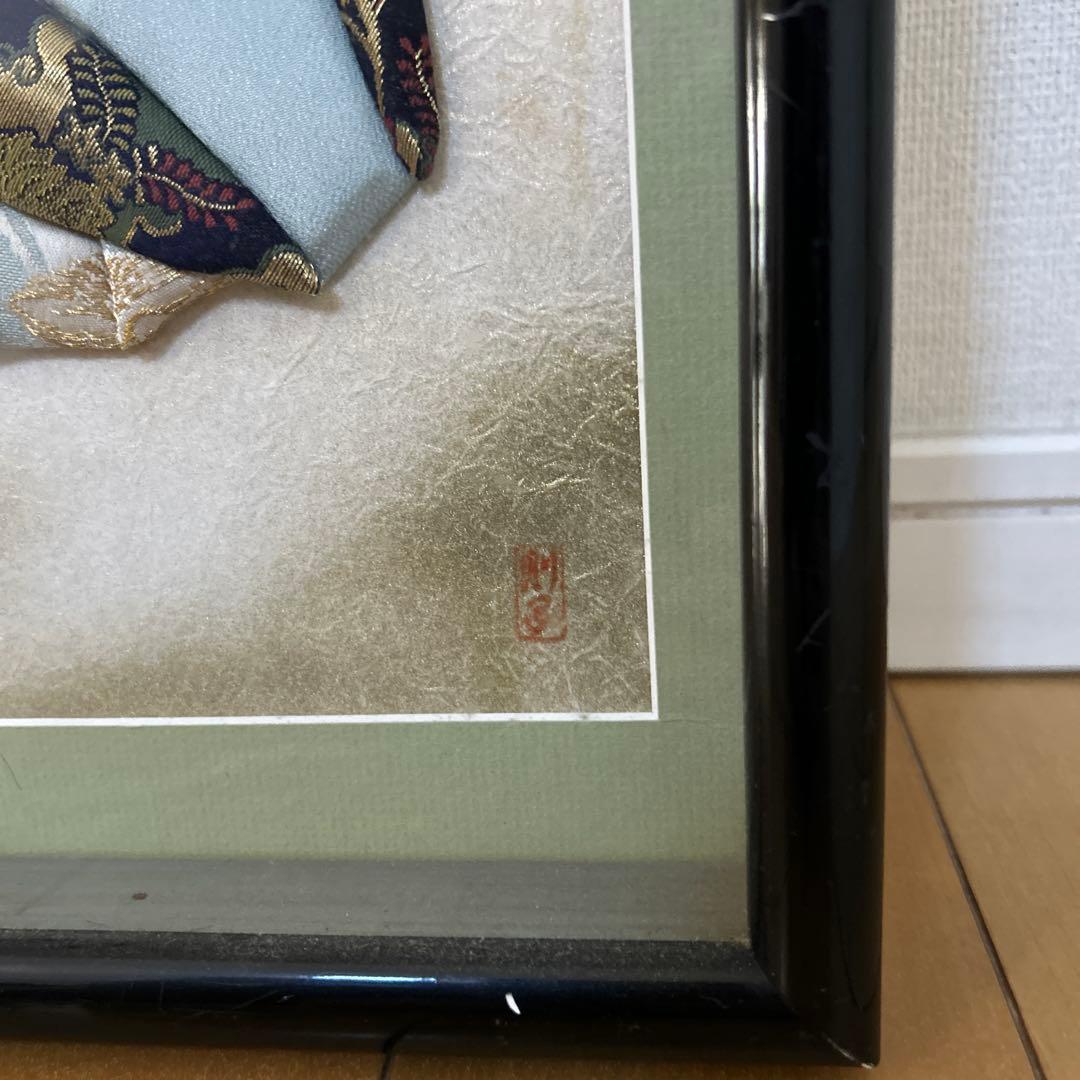 押絵（Japanese traditional oshie） 端午の節句男児額付