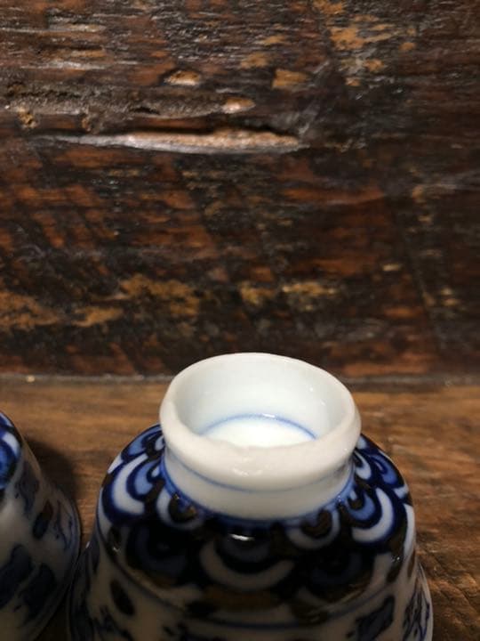 レトロ　磁器　波千鳥