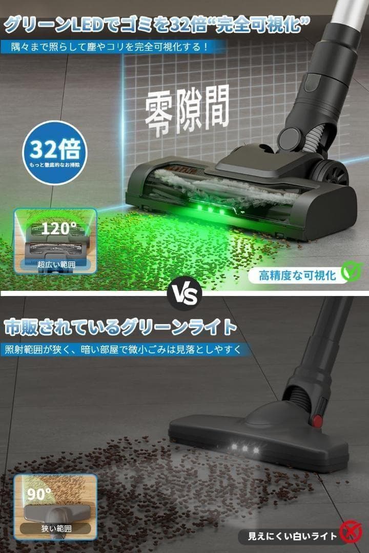 【R1754-63-108】掃除機 コードレス 55,000PA 超強力吸引