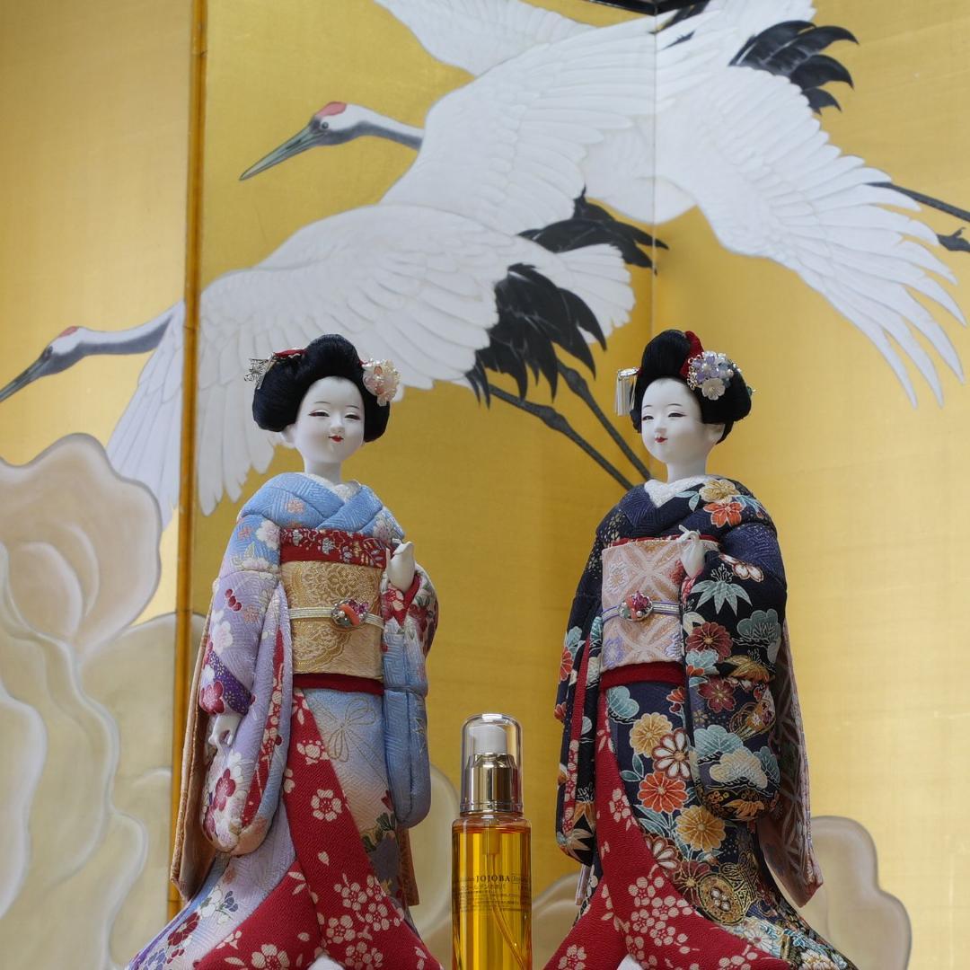 2本ｘ60mL 舞妓さんのゴールデンホホバ　舞妓さん千社札3枚付き